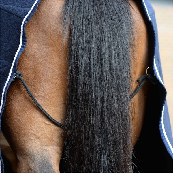 Weatherbeeta Wolle Show Laken Mit Brust Panel Standard Hals Fleece Decke 10115800 - Navy